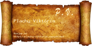 Plachy Viktória névjegykártya